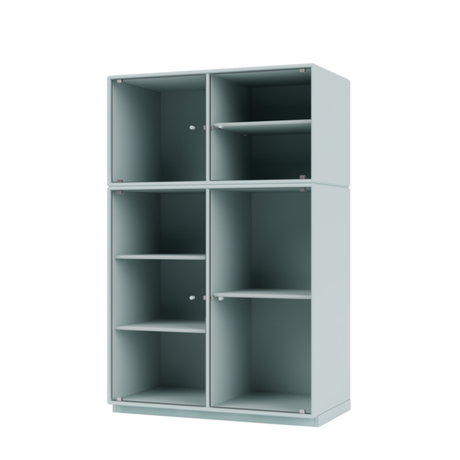 Ripple III Vitrineskab, inkl. sokkel fra Montana - Flint / Sokkel 3 cm - Jacobsen Plus