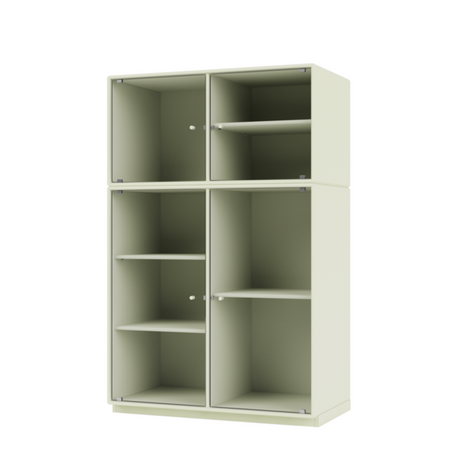 Ripple III Vitrineskab, inkl. sokkel fra Montana - Pomelo / Sokkel 3 cm - Jacobsen Plus