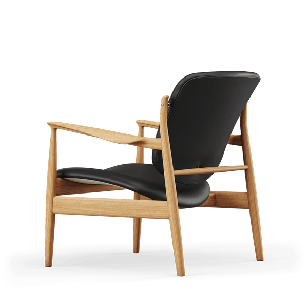 France Chair, sort læder, eg olie af Finn Juhl - 3 - Jacobsen Plus