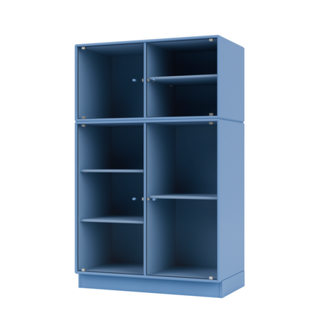 Ripple III Vitrineskab, inkl. sokkel fra Montana - Azure / Sokkel 7 cm - Jacobsen Plus