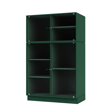 Ripple III Vitrineskab, inkl. sokkel fra Montana - Pine / Sokkel 7 cm - Jacobsen Plus