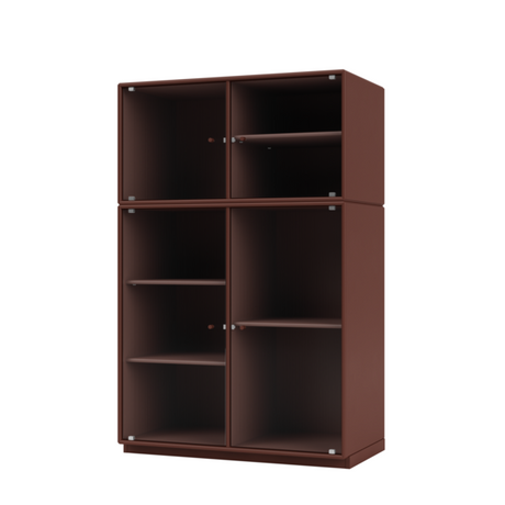 Ripple III Vitrineskab, inkl. sokkel fra Montana - Masala / Sokkel 3 cm - Jacobsen Plus