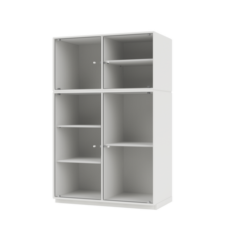 Ripple III Vitrineskab, inkl. sokkel fra Montana - White / Sokkel 3 cm - Jacobsen Plus