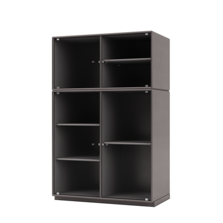 Ripple III Vitrineskab, inkl. sokkel fra Montana - Coffee / Sokkel 3 cm - Jacobsen Plus