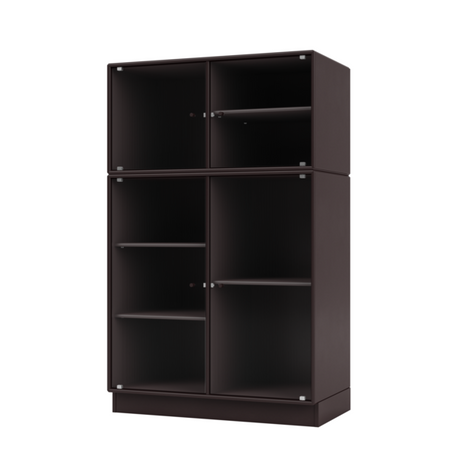 Ripple III Vitrineskab, inkl. sokkel fra Montana - Balsamic / Sokkel 7 cm - Jacobsen Plus