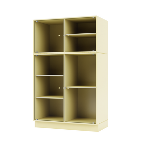 Ripple III Vitrineskab, inkl. sokkel fra Montana - Camomile / Sokkel 7 cm - Jacobsen Plus