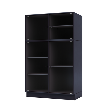 Ripple III Vitrineskab, inkl. sokkel fra Montana - Shadow / Sokkel 7 cm - Jacobsen Plus