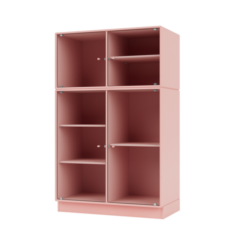 Ripple III Vitrineskab, inkl. sokkel fra Montana - Ruby / Sokkel 7 cm - Jacobsen Plus