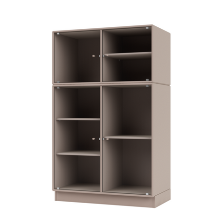 Ripple III Vitrineskab, inkl. sokkel fra Montana - Mushroom / Sokkel 7 cm - Jacobsen Plus