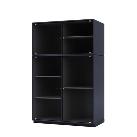 Ripple III Vitrineskab, inkl. sokkel fra Montana - Shadow / Sokkel 3 cm - Jacobsen Plus