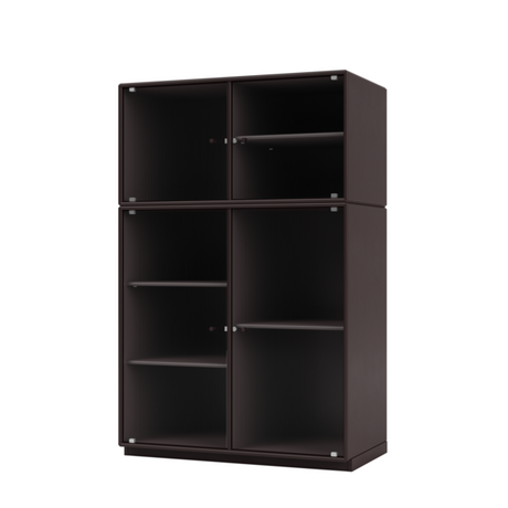 Ripple III Vitrineskab, inkl. sokkel fra Montana - Balsamic / Sokkel 3 cm - Jacobsen Plus