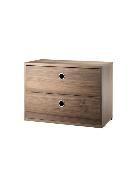 Modul m. To Skuffer, B58 fra String - Valnød - Jacobsen Plus