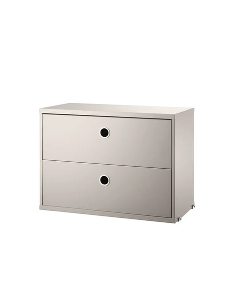 Modul m. To Skuffer, B58 fra String - Beige - Jacobsen Plus