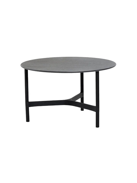 Twist Sofabord, medium fra Cane-line - Lava grey / Black (keramik) - Jacobsen Plus