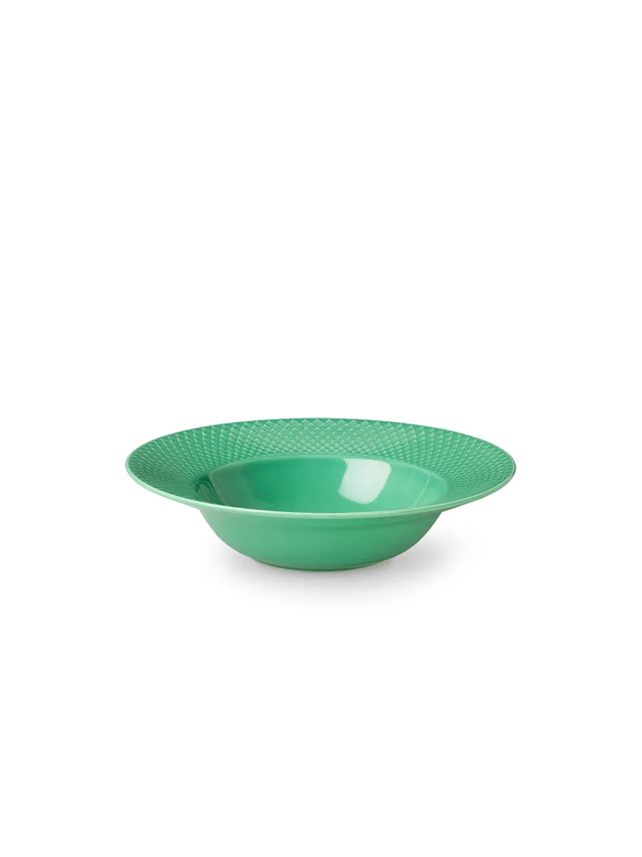 Rhombe dyb tallerken, grøn Ø24,5 cm fra Lyngby Porcelæn - 7 - Jacobsen Plus