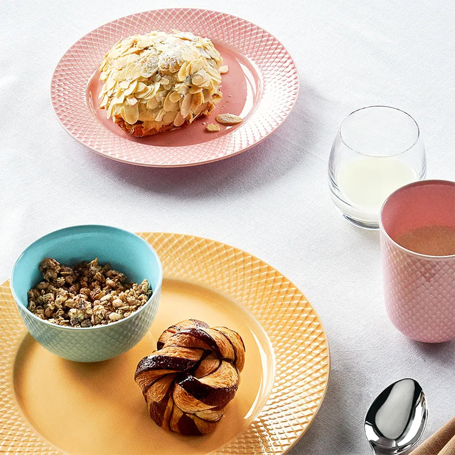 Rhombe tallerken, rosa Ø21 cm fra Lyngby Porcelæn - 4 - Jacobsen Plus