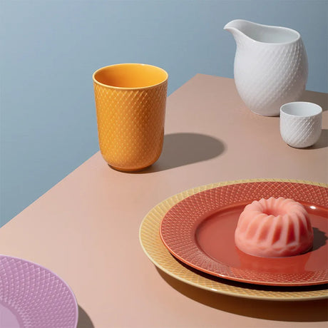 Rhombe krus, gul fra Lyngby Porcelæn - 2 - Jacobsen Plus