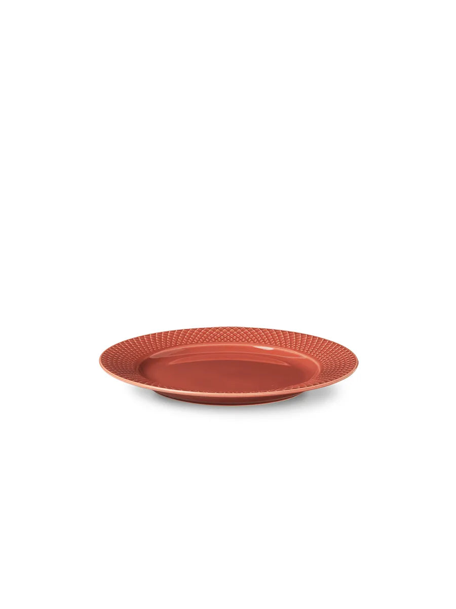 Rhombe tallerken, terracotta Ø23 cm fra Lyngby Porcelæn - 4 - Jacobsen Plus