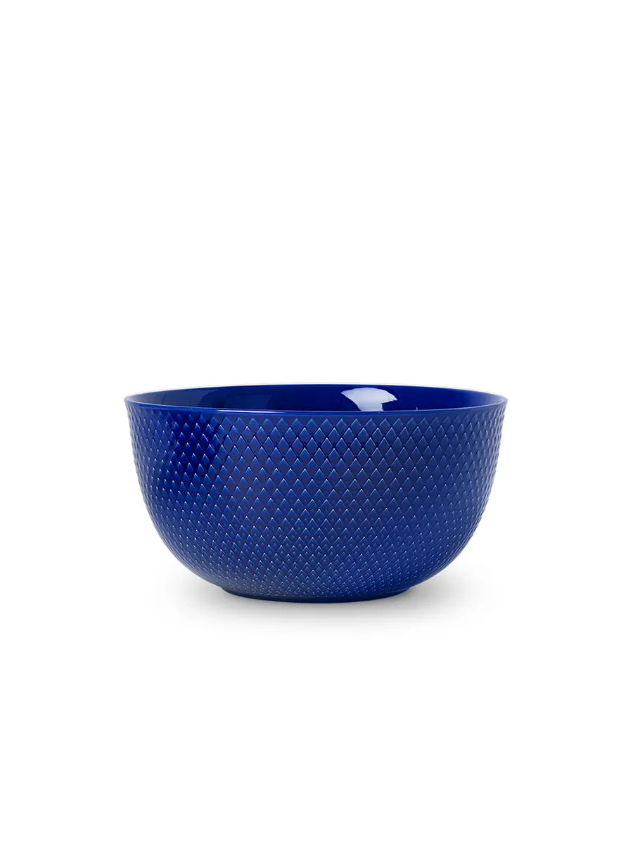 Rhombe skål, mørk blå Ø22 cm fra Lyngby Porcelæn