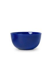 Rhombe skål, mørk blå Ø22 cm fra Lyngby Porcelæn