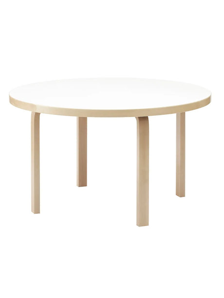Aalto Table Round, Ø125 cm fra Artek - Hvid Laminat - Jacobsen Plus