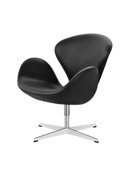 3320 Svanen i læder af Arne Jacobsen - Essential læder / Sort - Jacobsen Plus