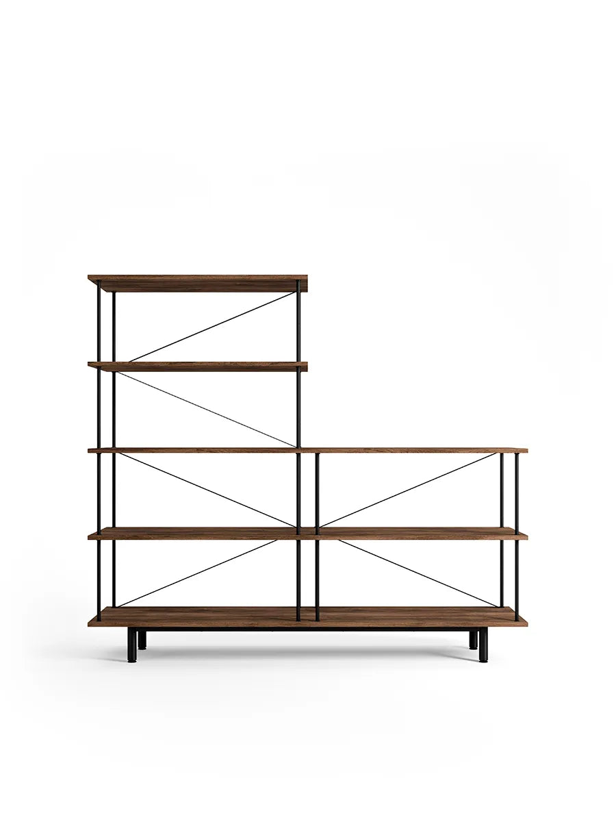 Seiton Reol 3-2 L, valnød fra Stellar Works - 1 - Jacobsen Plus