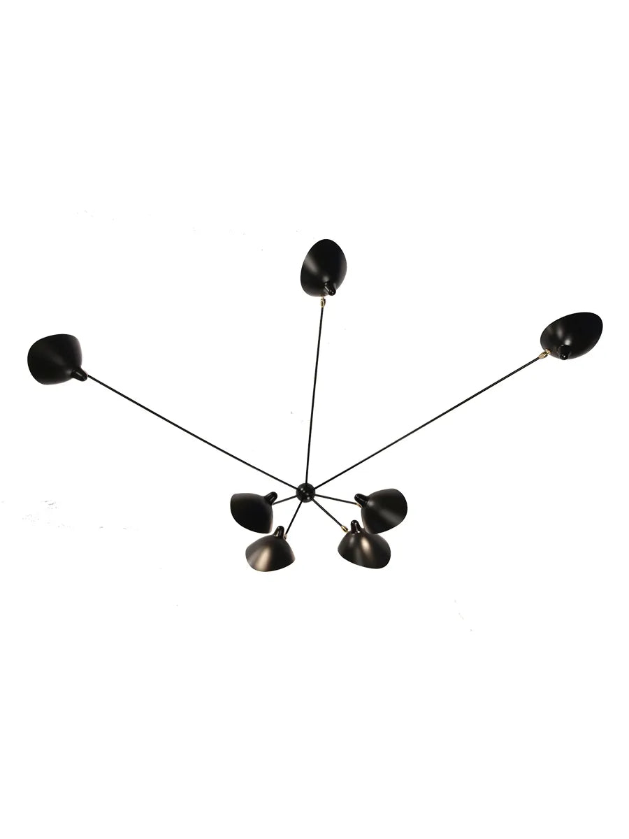 Spider Big Wall Lamp w/7 Fixed Arms af Serge Mouille - 1 - Jacobsen Plus