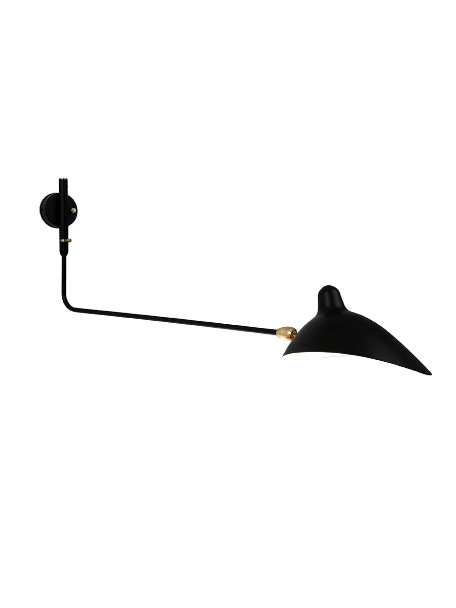 Big Wall Lamp w/1 Rotating Straight Arm af Serge Mouille - 1 - Jacobsen Plus