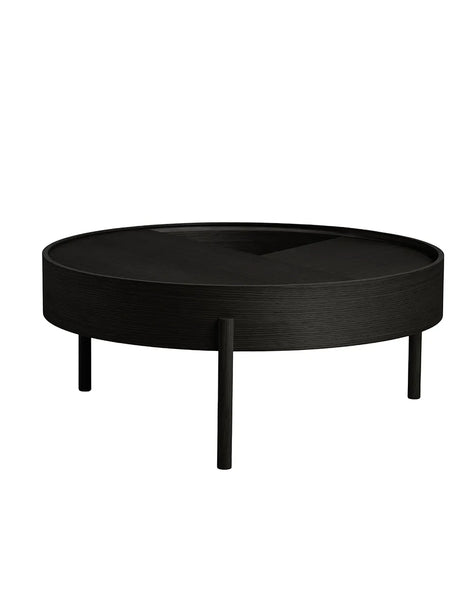 Arc Coffee Table, Ø 89 cm fra Woud - Black painted ash - Jacobsen Plus