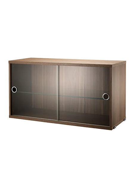 Skab m. Glaslåger fra String - Valnød - Jacobsen Plus