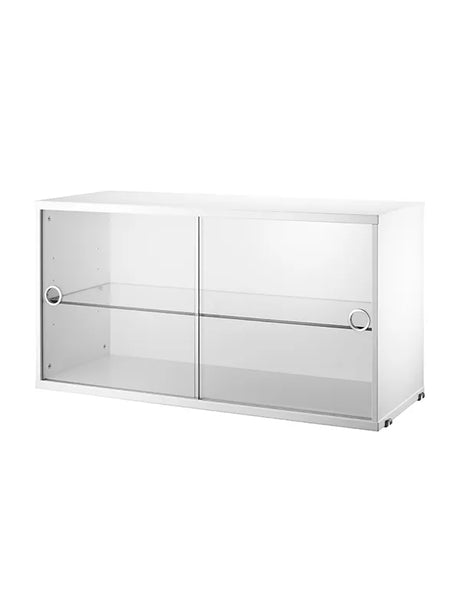 Skab m. Glaslåger fra String - Hvid - Jacobsen Plus