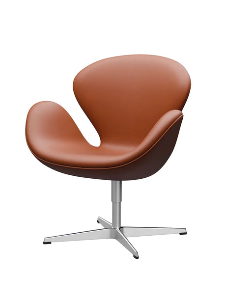 3320 Svanen i læder af Arne Jacobsen - Essential læder / Valnød - Jacobsen Plus