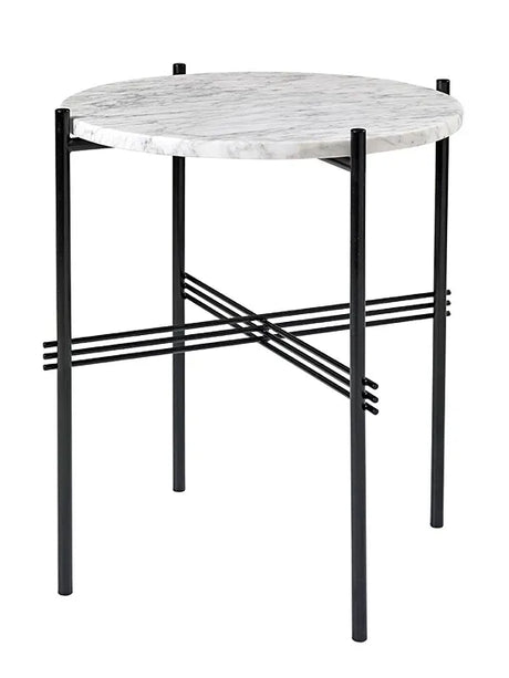 Gamfratesi TS Bord Ø40 fra GUBI - Hvid - sort - Jacobsen Plus