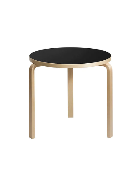 Aalto Table Round, Ø75 cm fra Artek - Sort Linoleum - Jacobsen Plus