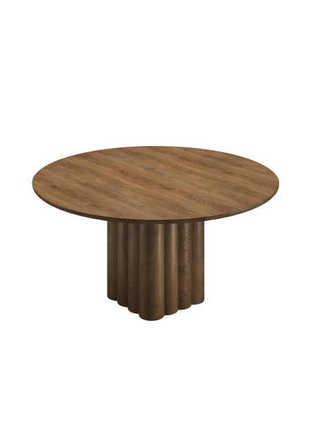Plush Table Round fra DK3 - Røget eg / Ø 150 cm + 2 tillægsplader - Jacobsen Plus
