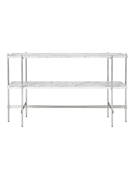 TS Console, 2 rack fra GUBI - Hvid - Poleret stål - Jacobsen Plus