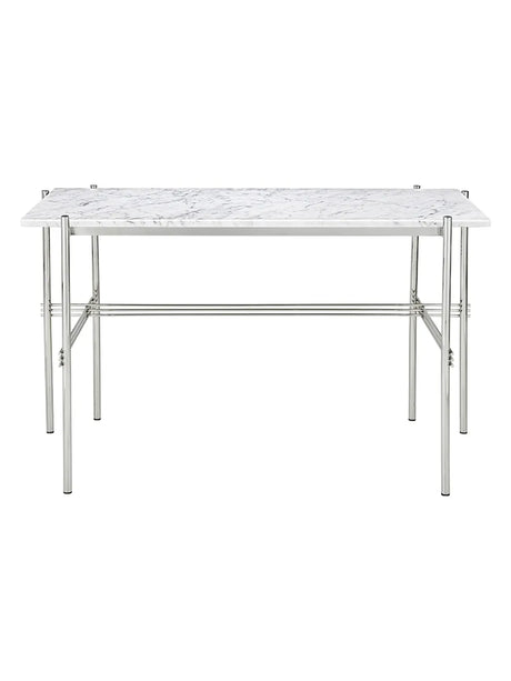 TS Desk 120x60 fra GUBI - White Carrara - Stål Stel - Jacobsen Plus
