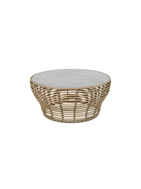 Basket Sofabord fra Cane-line - Stor - H45 x Ø95 cm / Natural-Fossil Grey - Jacobsen Plus