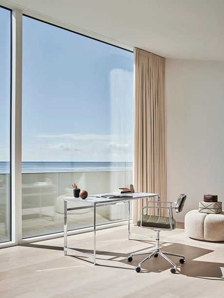 VIPP453 Swivel+ Chair m/hjul, bosco grøn læder fra Vipp - 2 - Jacobsen Plus