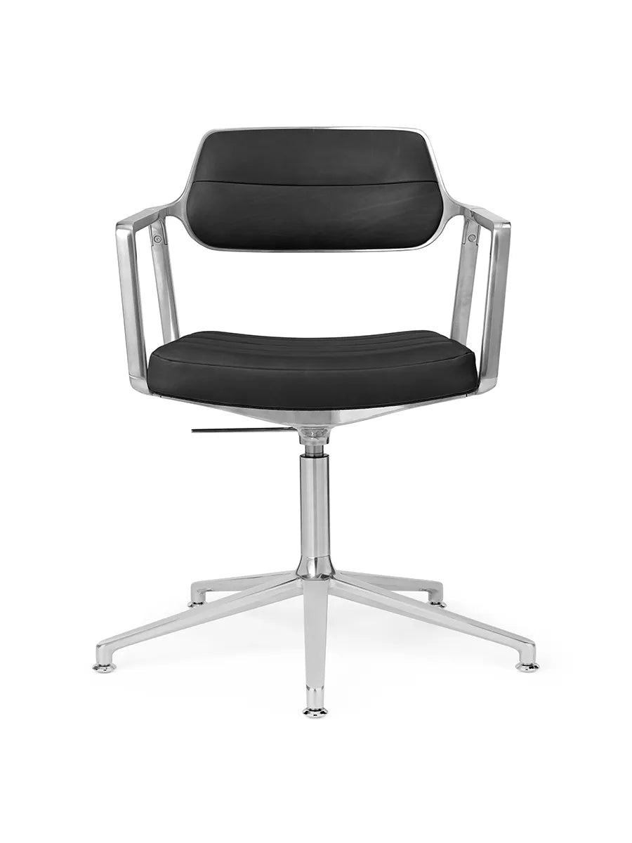 VIPP453 Swivel+ Chair, sort læder fra Vipp