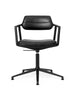 VIPP453 Swivel+ Chair m/sort stel, sort læder fra Vipp