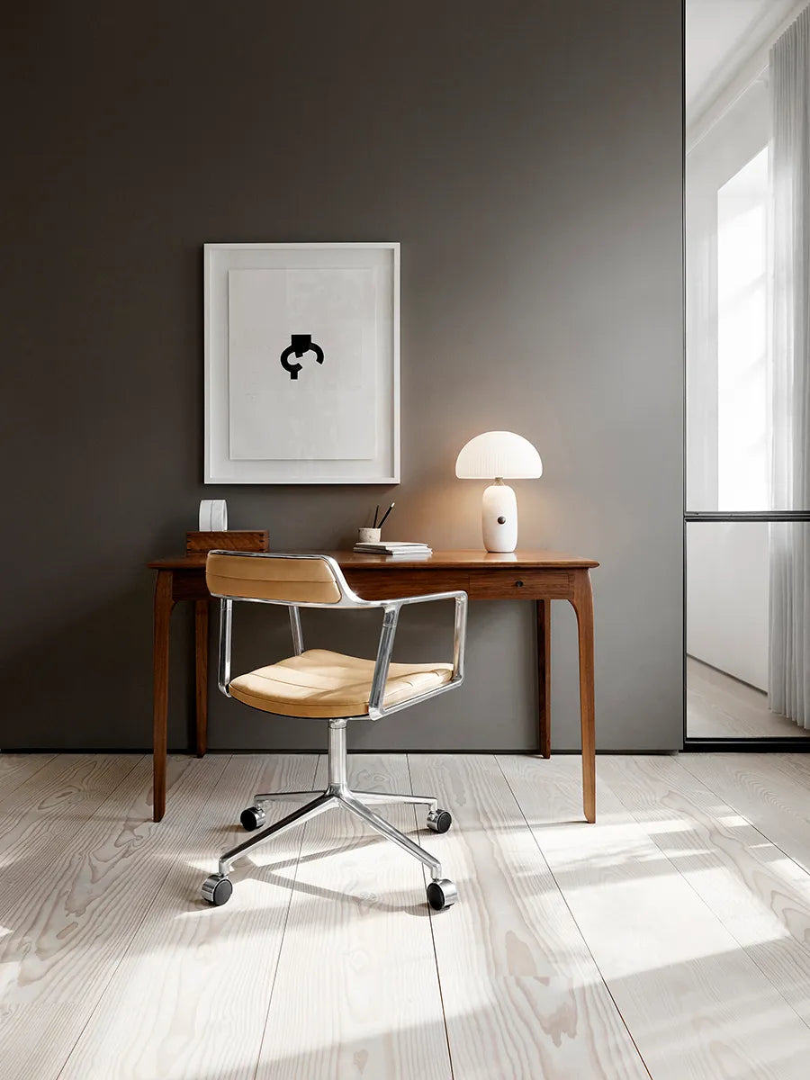 VIPP452 Swivel Chair m/hjul, camel læder fra Vipp - 3 - Jacobsen Plus