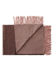 Franja Plaid, pink/brown fra Silkeborg Uldspinderi