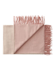 Franja Plaid, pink/white fra Silkeborg Uldspinderi
