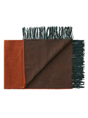 Franja Plaid, green/orange fra Silkeborg Uldspinderi