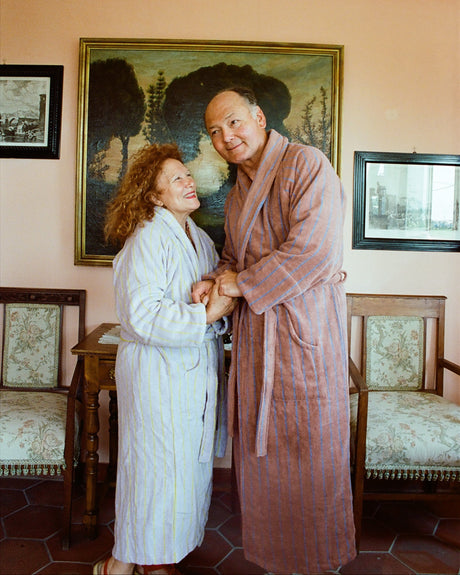 Naram badekåbe, Camel & Ultramarine fra Bongusta - 1 - Jacobsen Plus