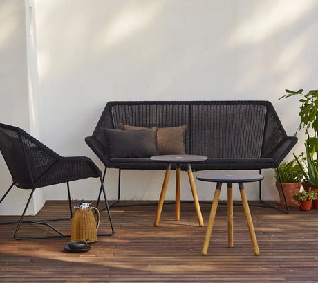 Breeze 2-pers. Loungesofa fra Cane-line - Black / Ingen hynde - Jacobsen Plus