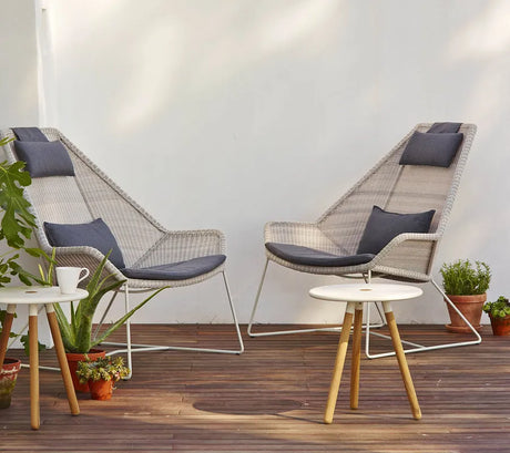 Breeze Highback Stol fra Cane-line - White grey / Ingen hynde - Jacobsen Plus
