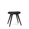 Low Stool, sortbejdset bøg, sort Ultra læder, 47 cm skammel fra Mater